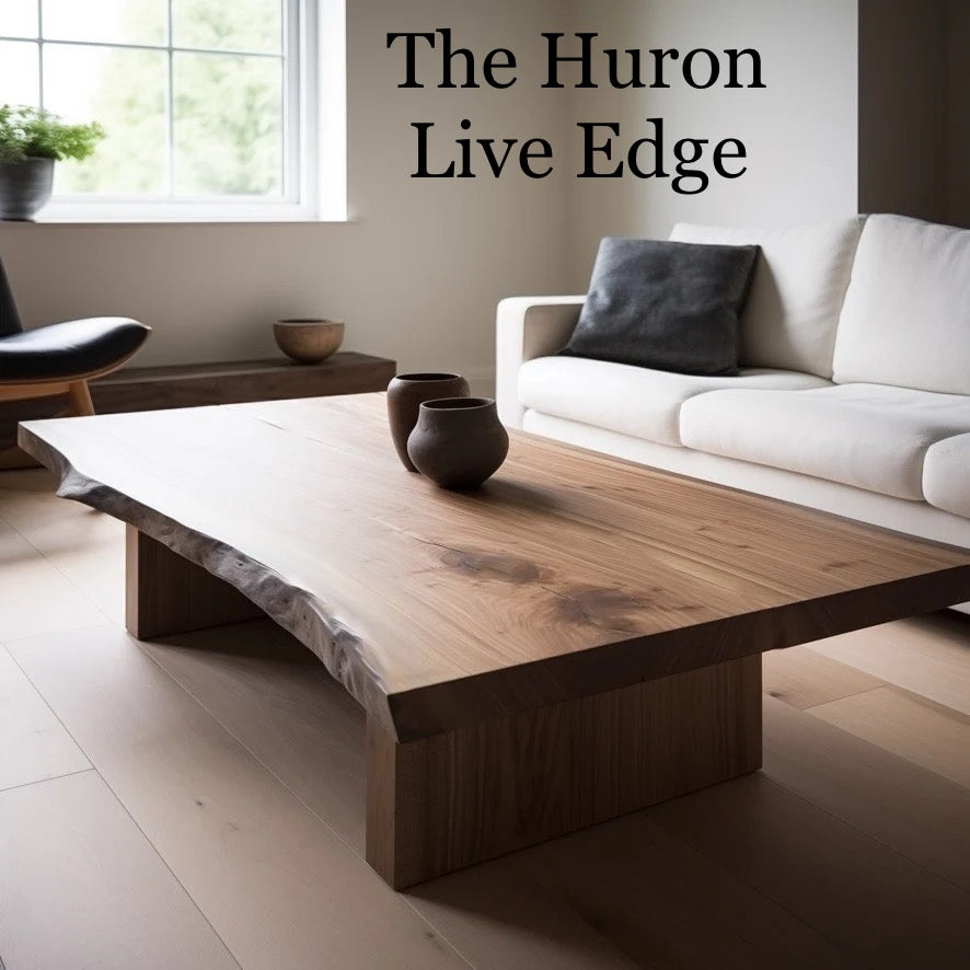 HURON Live Edge - Modern Minimalist Boho Coffee Table