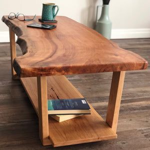 Live Edge Rustic Wood Coffee Table
